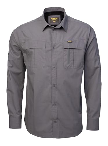 HERO BY JOHN MEDOOX Casual Hemd Herren Langarmshirt Regular Fit Funktionsmaterial von HERO BY JOHN MEDOOX