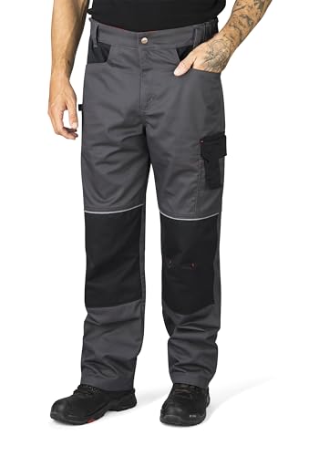 HERO BY JOHN MEDOOX Glenn Basic Workwear Herren Arbeits-Cargohose Regular Fit Funktionsqualität clean wash konisches Bein lang von HERO BY JOHN MEDOOX