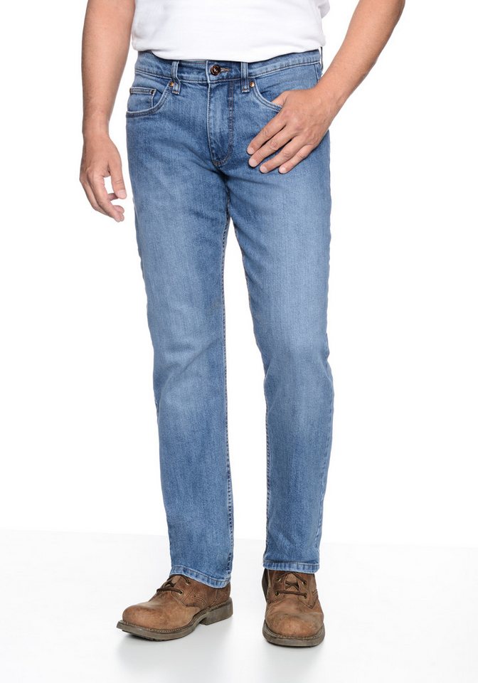 HERO by John Medoox 5-Pocket-Jeans Phoenix Denim Big Straight Cut Stretch Straight Fit Casual Clean Wash Denim Jeans für Herren von HERO by John Medoox