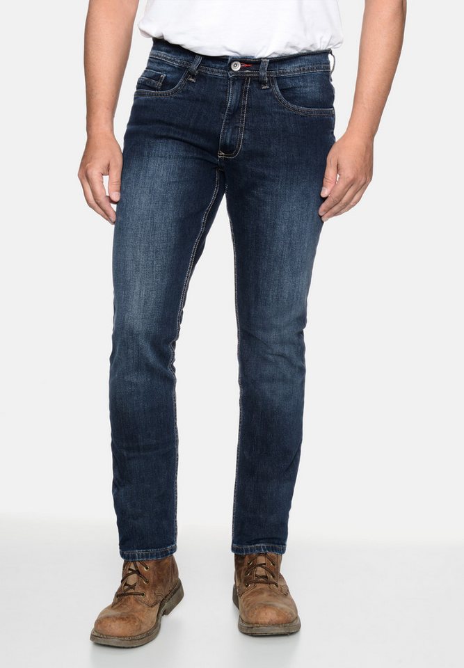 HERO by John Medoox 5-Pocket-Jeans Portland Denim Slim Straight Stretch Straight Fit Casual Clean Wash Denim Jeans für Herren von HERO by John Medoox