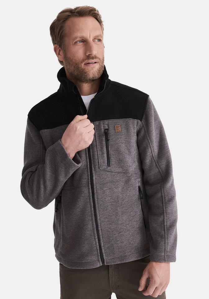 HERO by John Medoox Fleecejacke JOEL Heavy Strick-Fleecejacke Sherpa fleece Straight Fit Casual Sherpa für Herren von HERO by John Medoox