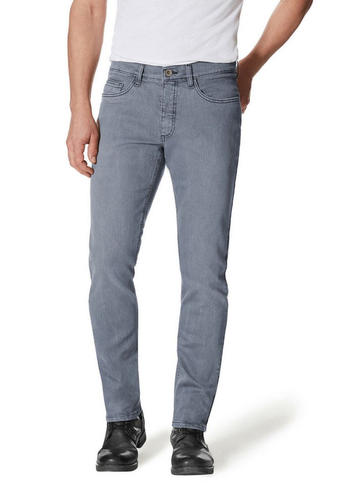 HERO by John Medoox Slim-fit-Jeans Portland Stretch Jeans Hose - Slim Straight Fit - Grey used von HERO by John Medoox
