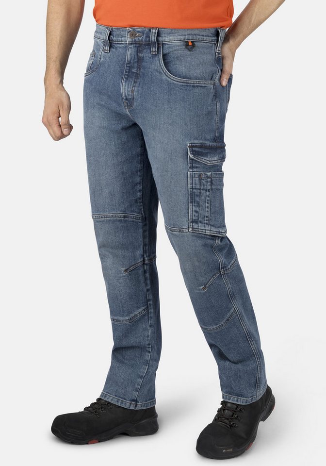 HERO by John Medoox Workerjeans CALGARY Denim Basic Workwear Arbeits-Cargojeans Arbeits-Cargojeans Denim / Jeansfür Herren von HERO by John Medoox