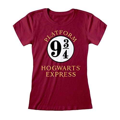 HEROES INC Damen Harry Potter Fitted-Hogwarts Express L T-Shirt, rot, One Size von HEROES INC