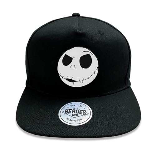 Heroes INC Nightmare Before Weihnachtsjacke, flach, Schwarz, verstellbar, Snapback Cap von Heroes Inc.