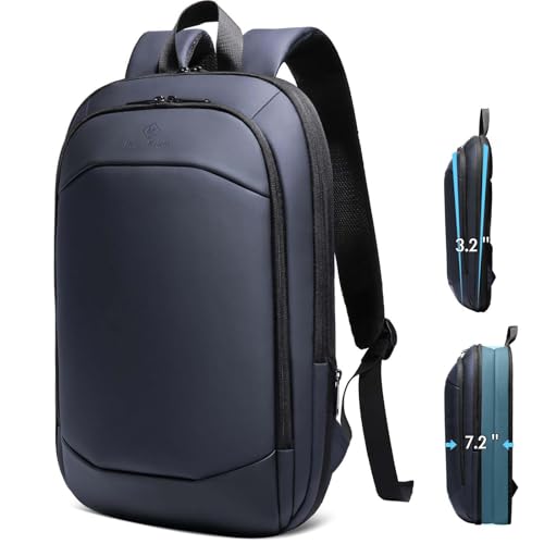 HEROIC KNIGHT Laptop Rucksack Herren Business Rucksack leicht 15.6 Zoll wasserdichter erweiterbarer Reiserucksack Handgepäck Arbeitsrucksack diebstahlsicherer Tagesrucksack für Büro Uni Reise-Blau von HEROIC KNIGHT