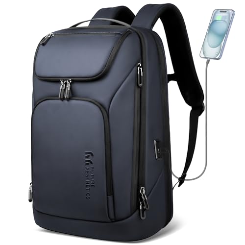 HEROIC KNIGHT Rucksack Herren Groß 30L Laptop Rucksack 17,3 zoll Business Rucksack Wasserdicht Reiserucksack mit USB-Anschluss Daypack Anti Diebstahl für Arbeit Business Reise-Blau von HEROIC KNIGHT
