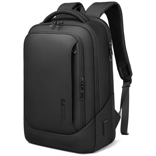 Laptop Business Rucksack Herren mit 17,3 Zoll laptopfach mit USB-Ladeanschluss Diebstahlsicher Handgepäck Tagesrucksack Wasserabweisende Multifunktion Laptoptasche für Arbeit Schule Reisen-Schwarz von HEROIC KNIGHT