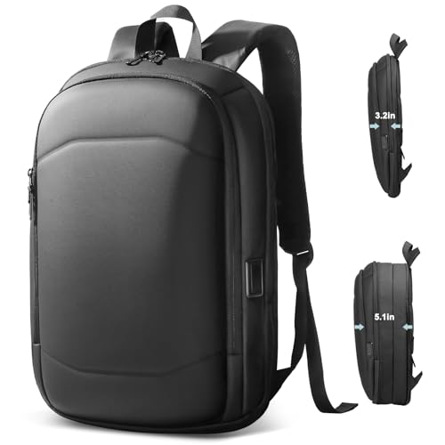 Rucksack Herren Wasserdicht Laptop Rucksack 17 zoll Business Rucksack Groß mit USB-Anschluss Backpack Diebstahlsicher Schulrucksack Leicht Reiserucksack für Büro Arbeit Uni Schule Reise-Schwarz von HEROIC KNIGHT