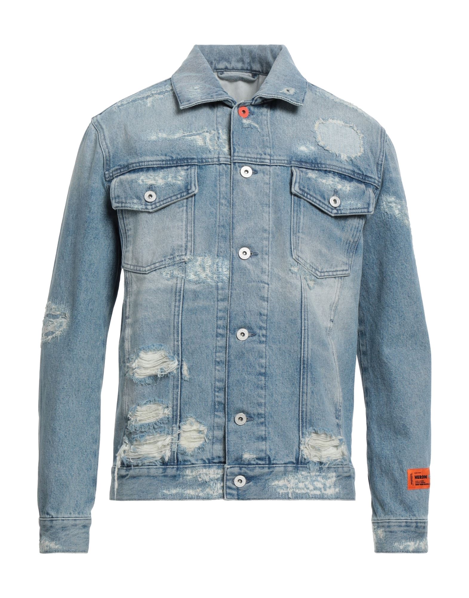 HERON PRESTON Jeansjacke/-mantel Herren Blau von HERON PRESTON