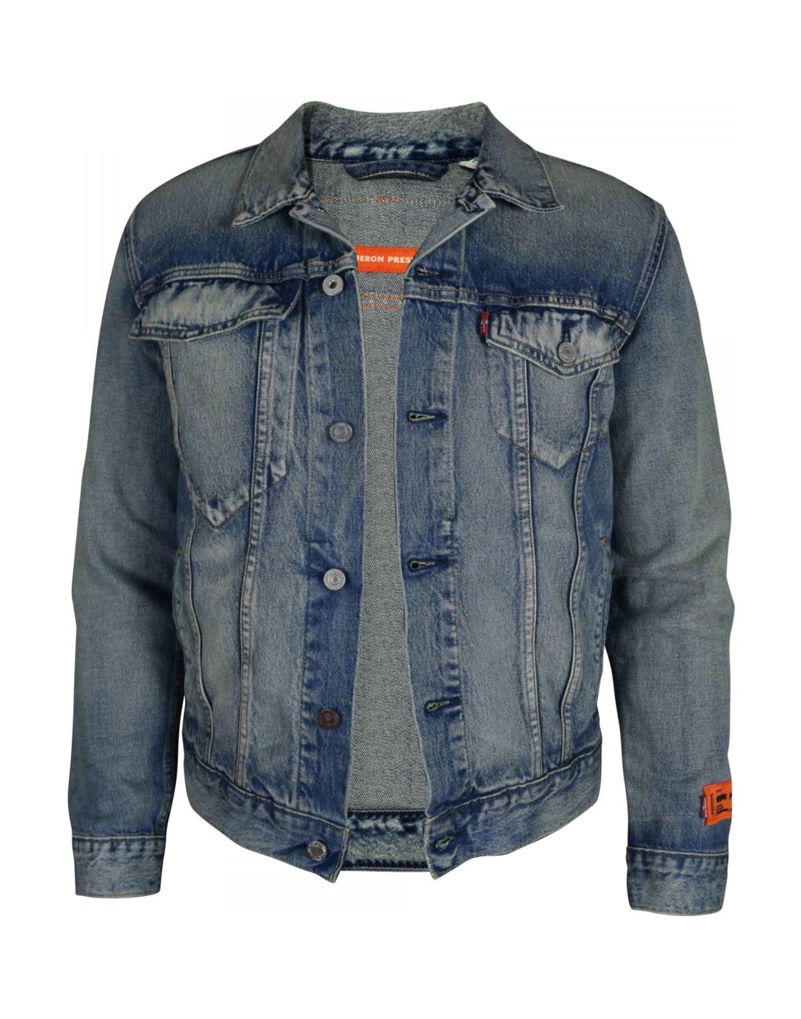 HERON PRESTON Jeansjacke/-mantel Herren Blau von HERON PRESTON