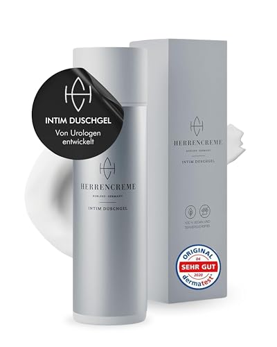 HERRENCREME Intim Duschgel für Männer 200 ml I Waschgel für Körper & Intimbereich I sanfte Pflege & Reinigung I Männer Intimpflege vom Urologen entwickelt I vegan & dermatologisch getestet von HERRENCREME KOBLENZ · GERMANY