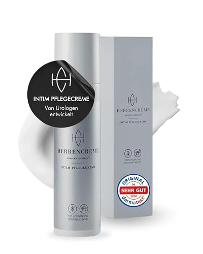 HERRENCREME Intim Pflegecreme für Männer 75 ml I Intimcreme mit Mikrosilber I Bei trockener & gereizter Haut I Intimpflege Männer vom Urologen entwickelt I vegan & dermatologisch getestet von HERRENCREME KOBLENZ · GERMANY
