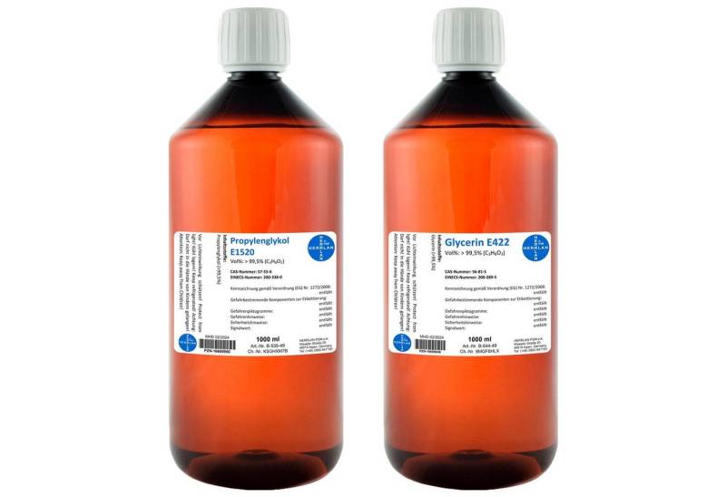 HERRLAN Rohseife Glycerin + Propylenglykol zum Vorteilspreis, 1000 ml Glycerin + 1000 ml Propylenglykol von HERRLAN