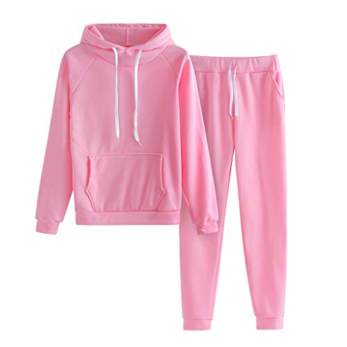 Jogginganzug Damen Herren Set Rundhalsausschnitt Jogginganzüge 2 Teiler Sweatshirt & Jogginghose Leicht Hausanzug Hoodie Set Sportkleidung Frauen Set von HERSIL