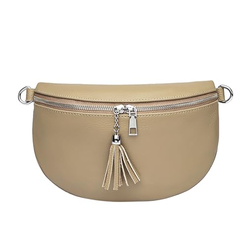 Plus große Absatz-Taillentasche, Brusttasche, große Kapazität, Reisetasche, weiches, koreanische Version der weiblichen Tasche, einzelne Schulter-Crossbody-Tasche Taschen Für Schule (Khaki, One Size) von HERSIL