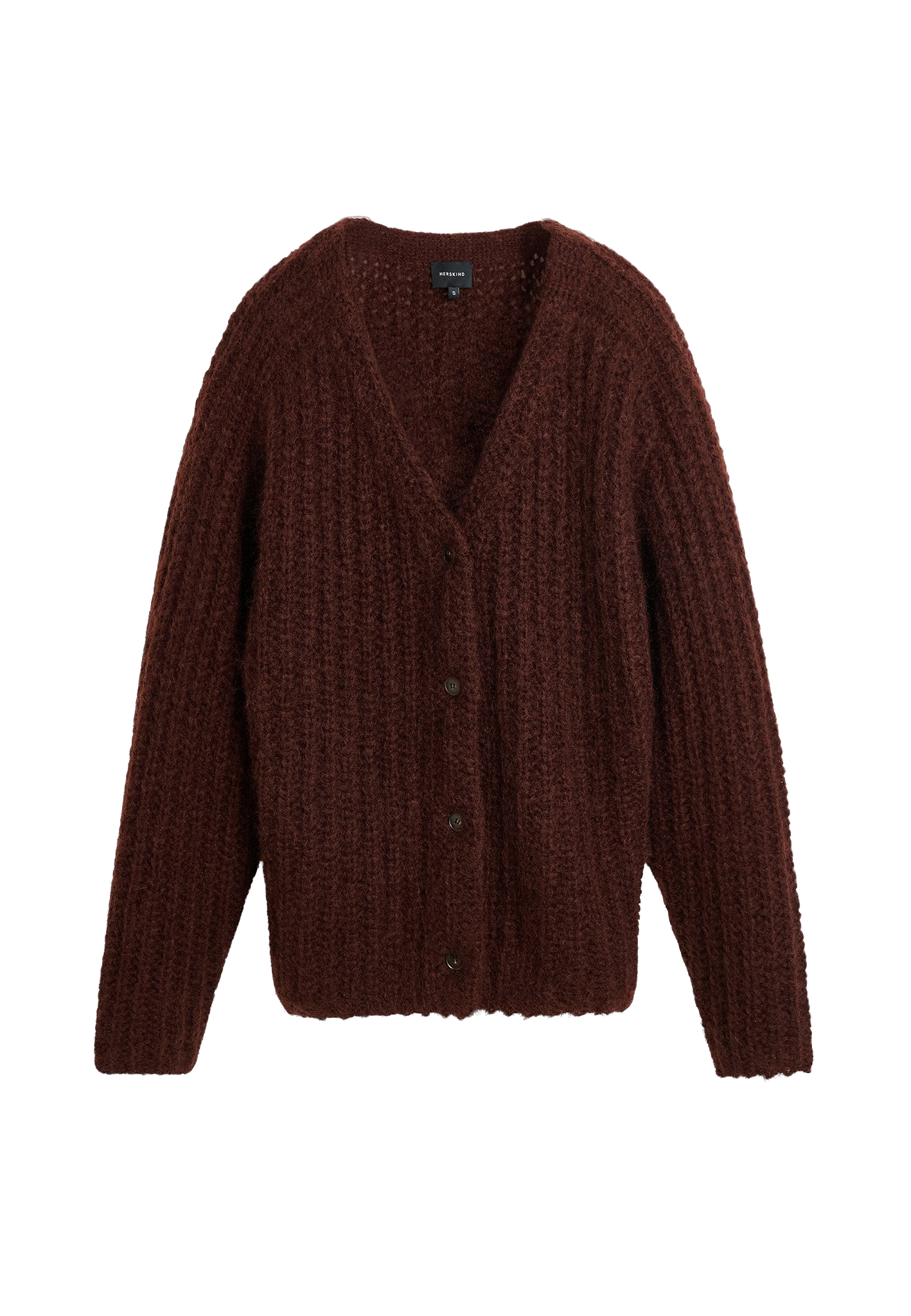 Ace Knit Cardigan - Oxblood - Brown - XL - HERSKIND - Knitwear von HERSKIND