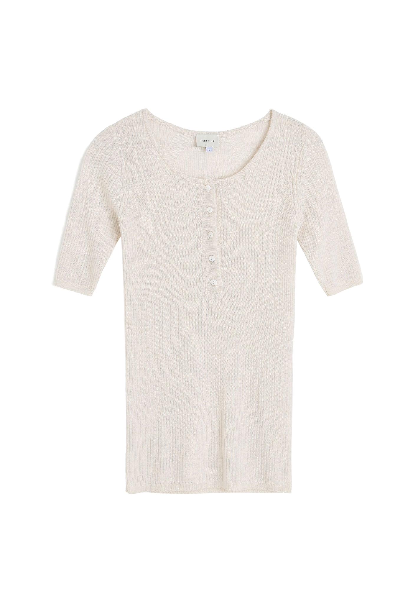 HERSKIND | Agnes Knit Blouse - Off White | Women's White Short sleeve tops HERSKIND | Agnes Knit Blouse - Off White | Women's White Short sleeve tops von HERSKIND