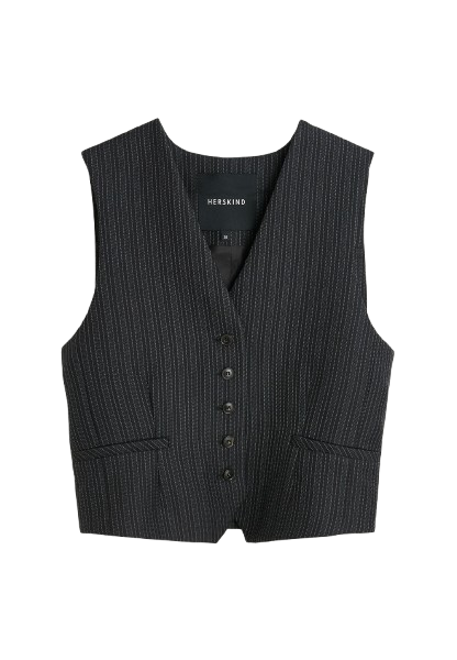 HERSKIND | Mister Vest - Pinstripe | Women's Black Vests HERSKIND | Mister Vest - Pinstripe | Women's Black Vests von HERSKIND