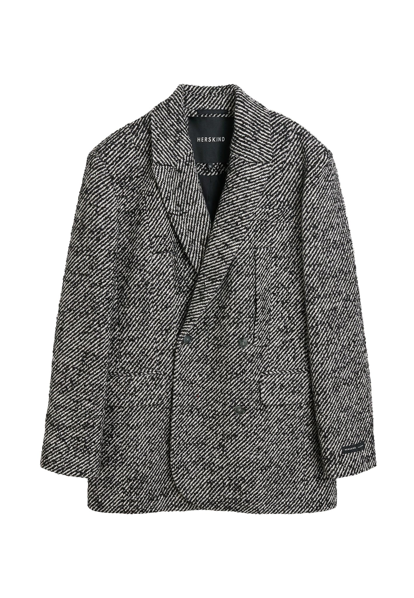 HERSKIND | Villi Coat - Salt & Peber | Women's Graphite Grey Jackets HERSKIND | Villi Coat - Salt & Peber | Women's Graphite Grey Jackets von HERSKIND