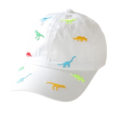 2-6 Jahren Sommer Kinder Baseball Cap Dinosaurier Baseballmütze Kappe Snapback Baumwolle Sonnenhut Outdoor Hut Verstellbare Baseballkappe für Junge Mädchen Baby Golf Cap Sport Mütze Anti-UV Sommerhut von HERUAI