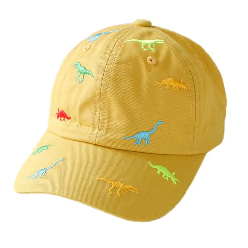 2-6 Jahren Sommer Kinder Baseball Cap Dinosaurier Baseballmütze Kappe Snapback Baumwolle Sonnenhut Outdoor Hut Verstellbare Baseballkappe für Junge Mädchen Baby Golf Cap Sport Mütze Anti-UV Sommerhut von HERUAI