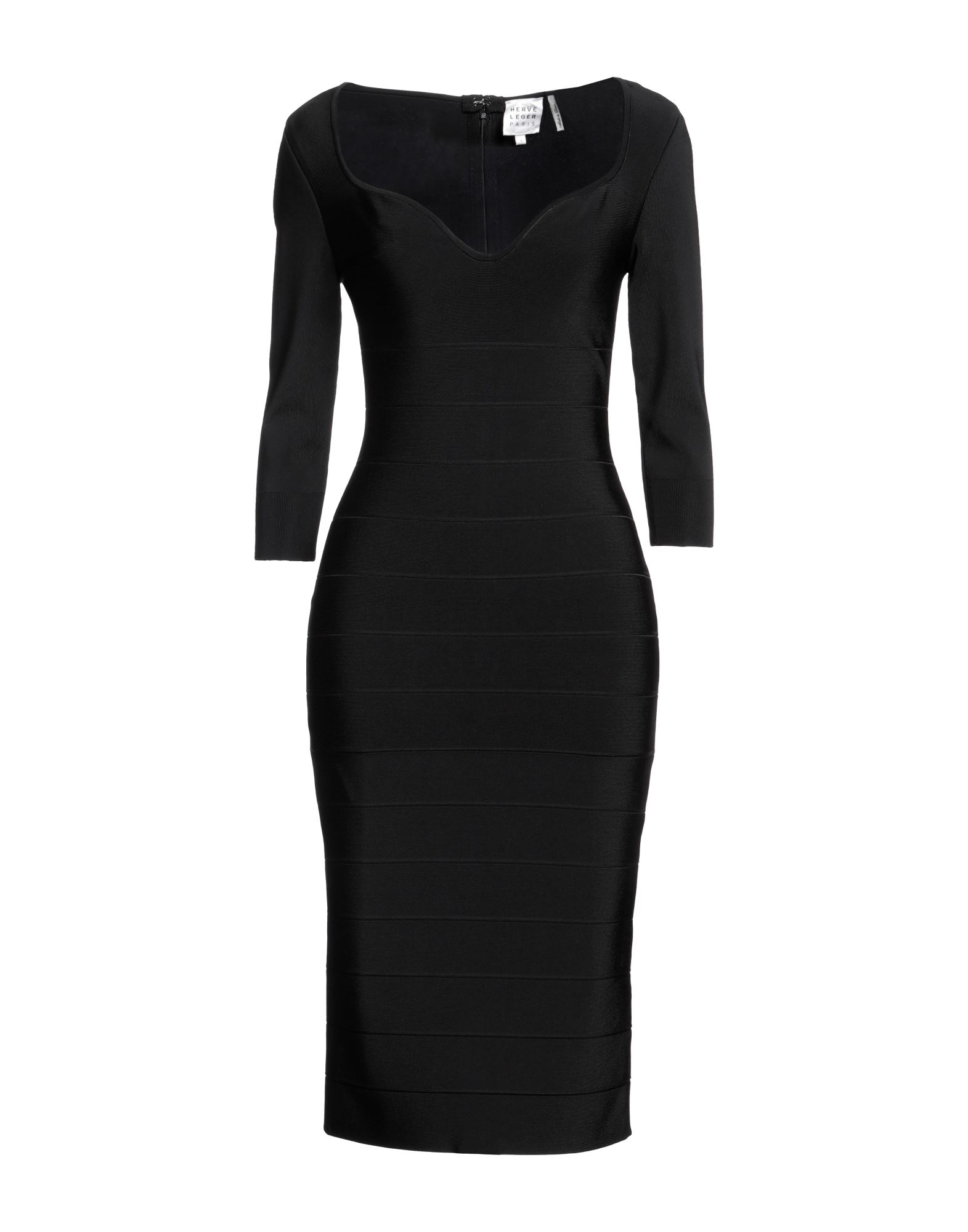 HERVÉ LÉGER Midi-kleid Damen Schwarz von HERVÉ LÉGER