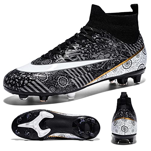 HESBITEUL Fußballschuhe Herren High Top Spike Cleats Jungen Outdoor Fußball Stiefel Professionelle Athletics Trainingsschuhe Turnschuhe Sport Football Schuhe von HESBITEUL