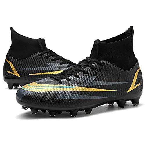 HESBITEUL Herren Fussballschuhe Kinder High Top Stollen Cleats Fußballschuhe Professionelle Athletics Trainingsschuhe Unisex Outdoor Sport Football Schuhe von HESBITEUL