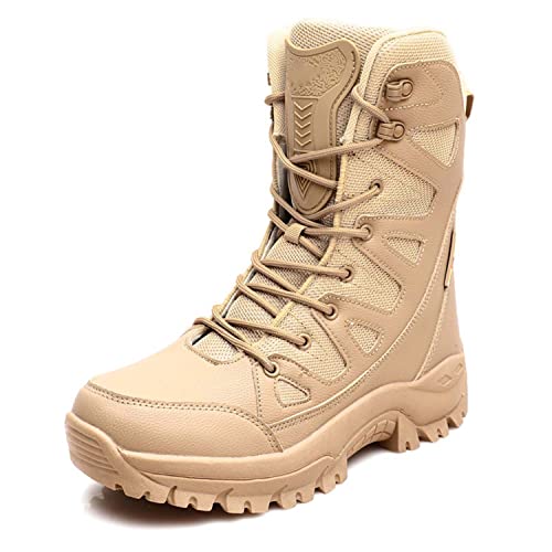 HESBITEUL Military Stiefel Taktische Stiefel Atmungsaktive Verschleißfeste Wasserdicht Outdoor Tactical Arbeit Stiefel Wanderstiefel Trekkingstiefel von HESBITEUL