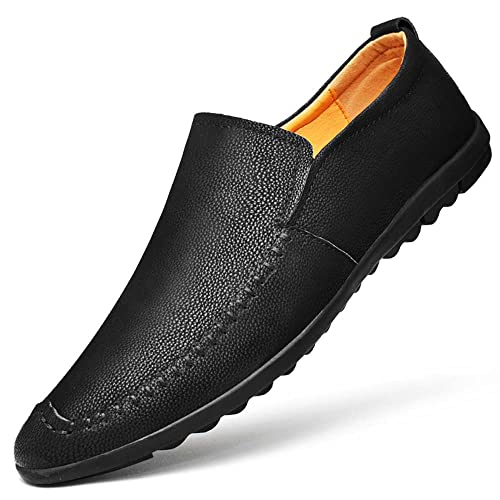 HESBITEUL Penny Loafer mit Ledersohlen Handmade Mokassins Herren Mokassins Business Schuhe Slip On Loafers Freizeit Schuhe Handgemachte Weiche Flacher Lederschuhe von HESBITEUL