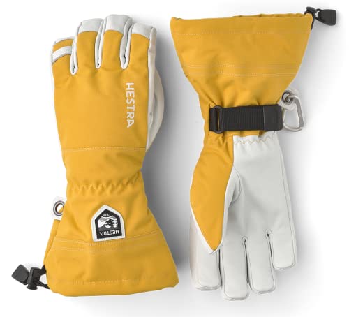 HESTRA Army Leather Heli Ski Handschuhe, Mustard, S von HESTRA