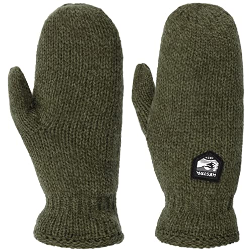 HESTRA Basic Wool Mitt Olivegrün - 9 von HESTRA