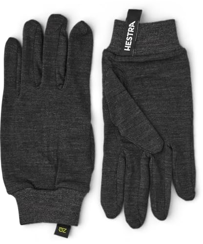 HESTRA Merino Wool Liner Active Handschuhe, charocoal, XS von Hestra