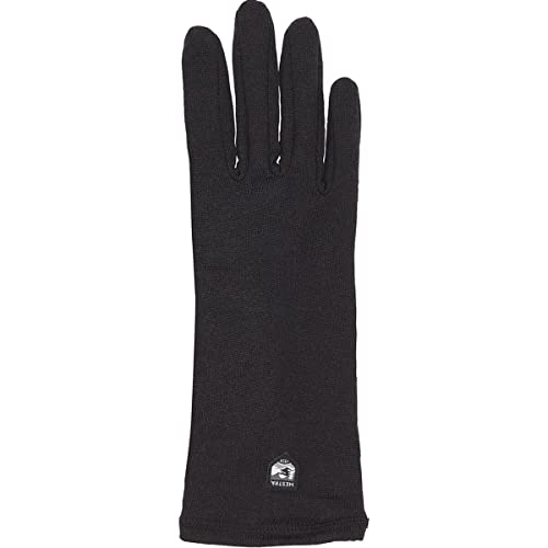 HESTRA Unisex Merino Wool Liner Long 5 Finger Handschuhe Schwarz 8 von HESTRA