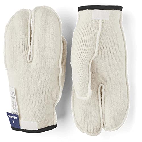 HESTRA Unisex Wool Terry Split Mitt Liner Handschuhe Beige 8 von HESTRA