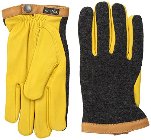 HESTRA Handschuhe Deerskin Wool gelb (510) 9 von HESTRA