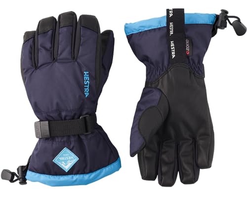 Hestra Skihandschuhe für Kinder: wasserdichte C-Zone Kaltwetter-Winterhandschuhe, dunkelmarineblau/türkis, 6, Dunkelmarineblau/Türkis, 6 von HESTRA