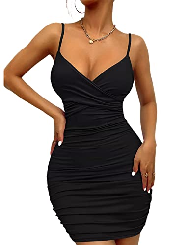 HESUUIO Partykleid Damen Sexy Kleid Damen Minikleid Damen Bodycon Kleid Enge Glitzer Kleid Clubwear Damen Sexy von HESUUIO