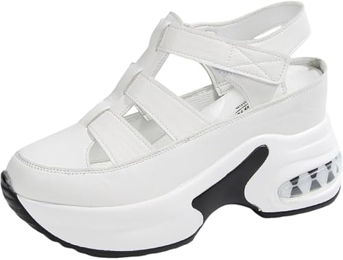 HESYSUAN Northend Orthopädische Sandalen für Damen, orthopädische Sandalen, Bomre-Schuhe, Sneaker, Sommer, hohl, Luftkissen, Keilabsatz, Sandalen, weiß, 44 EU HESYSUAN Northend Orthopädische Sandalen für Damen, orthopädische Sandalen, Bomre-Schuhe, Sneaker, Sommer, hohl, Luftkissen, Keilabsatz, Sandalen, weiß, 44 EU von HESYSUAN
