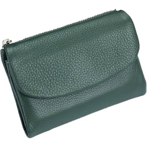 HESYSUAN Unisex Pebble Leather Wallet, Structural Genuine Leather Wallet Women, Small Compact Pocket Purse for Men, Soft Short Slim Travel Mini Coin Purse, seeblau, 34 cm, Klassisch HESYSUAN Unisex Pebble Leather Wallet, Structural Genuine Leather Wallet Women, Small Compact Pocket Purse for Men, Soft Short Slim Travel Mini Coin Purse, seeblau, 34 cm, Klassisch von HESYSUAN