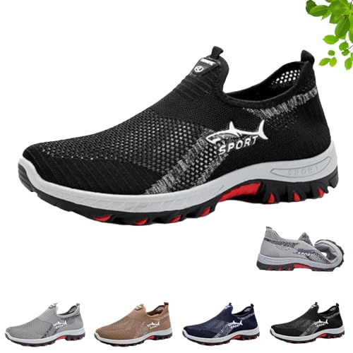 Jarv Kühlender Komfort-Sneaker, Atlacoast-Schuhe für Herren, Sommer, atmungsaktiv, Netz-Sneaker, Slipper, leicht, Walking-Mesh-Schuhe für Herren, Schwarz , 44 EU Jarv Kühlender Komfort-Sneaker, Atlacoast-Schuhe für Herren, Sommer, atmungsaktiv, Netz-Sneaker, Slipper, leicht, Walking-Mesh-Schuhe für Herren, Schwarz , 44 EU von HESYSUAN