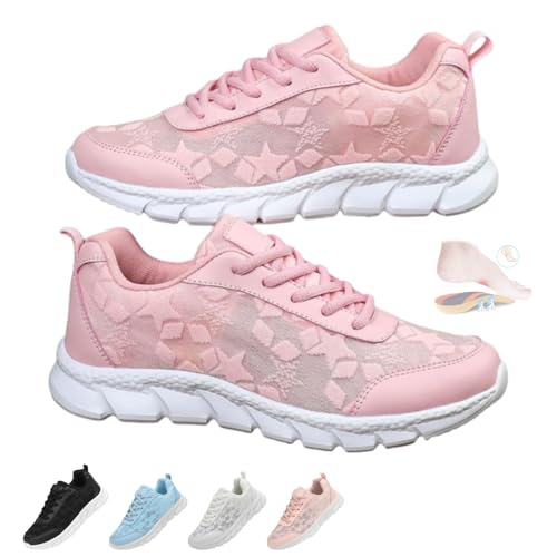 Luxuriöse orthopädische Damen-Sneaker, weich und flexibel, orthopädische Schuhe, Slipper, orthopädische Wander-Sneaker, leicht, atmungsaktiv, rose, 46 EU Luxuriöse orthopädische Damen-Sneaker, weich und flexibel, orthopädische Schuhe, Slipper, orthopädische Wander-Sneaker, leicht, atmungsaktiv, rose, 46 EU von HESYSUAN