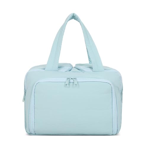 Maison Ginza Cloud-Tragetasche, konische Kulturbeutel, große Make-up-Tasche, Organizer, Reise-Kulturbeutel, Schlafsaal, Essentials für Mädchen, blau, Aufbewahrungstasche aus Filz mit Schnappverschluss von HESYSUAN