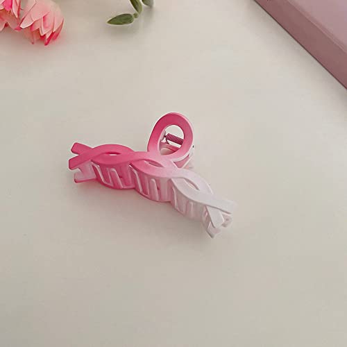 2022 Fashion Pink und White Gradient Frisur Clips für Mädchen Acryl Frisur Zubehör für Frauen,1 von HETAN