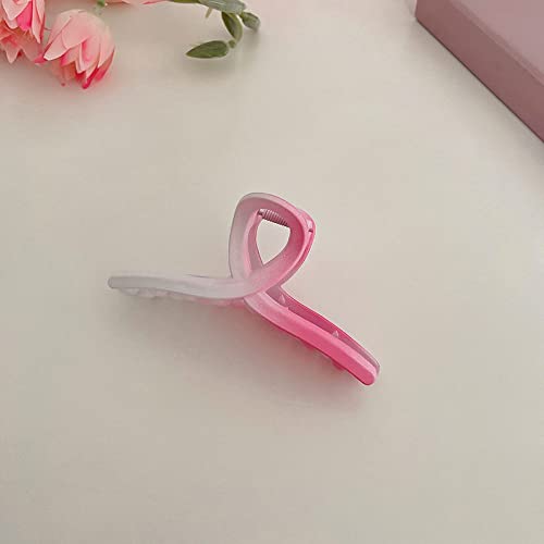 2022 Fashion Pink und White Gradient Frisur Clips für Mädchen Acryl Frisur Zubehör für Frauen,2 von HETAN