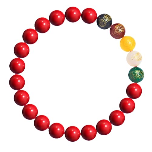 HETICA Cinnabar-Armbänder für Frauen, Feng Shui, Frieden, Talisman, Glück, Lotusblüte, Reichtum, Attraktion, Armbänder, Schmuck für den täglichen Gebrauch, Geburtstag, Weihnachten von HETICA