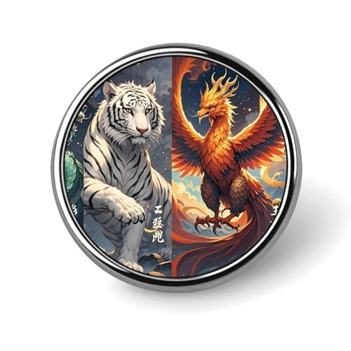 4 große göttliche Tierwesen, rundes Abzeichen für Männer und Frauen, langlebige und stilvolle Anstecknadeln, leichte Metallabzeichen für Hemden, Jacken, Hüte 4 große göttliche Tierwesen, rundes Abzeichen für Männer und Frauen, langlebige und stilvolle Anstecknadeln, leichte Metallabzeichen für Hemden, Jacken, Hüte von HETVBNS