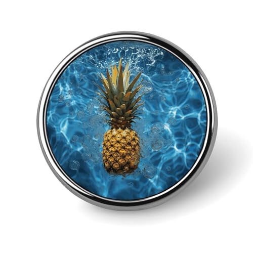 Ananas im Pool, rundes Abzeichen für Männer und Frauen, langlebige und stilvolle Anstecknadeln, leichte Metallabzeichen für Hemden, Jacken, Hüte Ananas im Pool, rundes Abzeichen für Männer und Frauen, langlebige und stilvolle Anstecknadeln, leichte Metallabzeichen für Hemden, Jacken, Hüte von HETVBNS