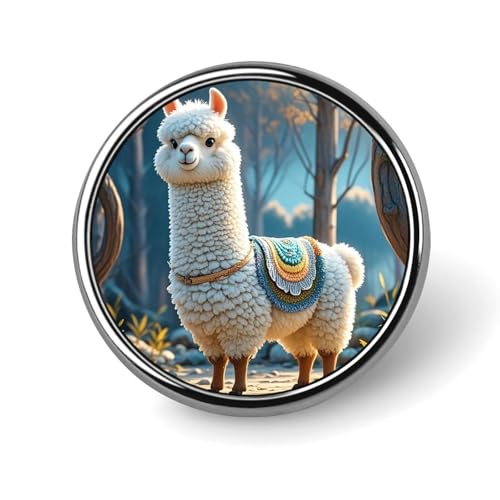 Cartoon-Alpaka-süßes Tier-Abzeichen für Männer und Frauen, langlebige und stilvolle Anstecknadeln, leichte Metallabzeichen für Hemden, Jacken, Hüte Cartoon-Alpaka-süßes Tier-Abzeichen für Männer und Frauen, langlebige und stilvolle Anstecknadeln, leichte Metallabzeichen für Hemden, Jacken, Hüte von HETVBNS